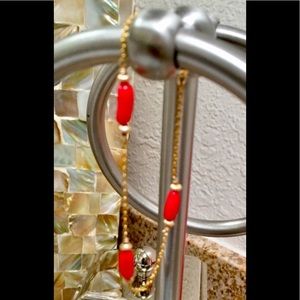 Thin 14K Gold Filled Salmon Coral Bracelet 💕